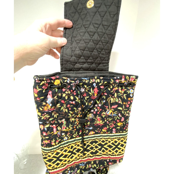 Vera Bradley Backpack Ming 2001 retired pattern toggle clasp tote quilted cotton - Picture 2 of 10